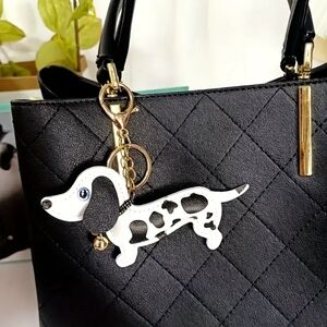 Dalmation Dog Bag Purse Backpack Charm Keychain